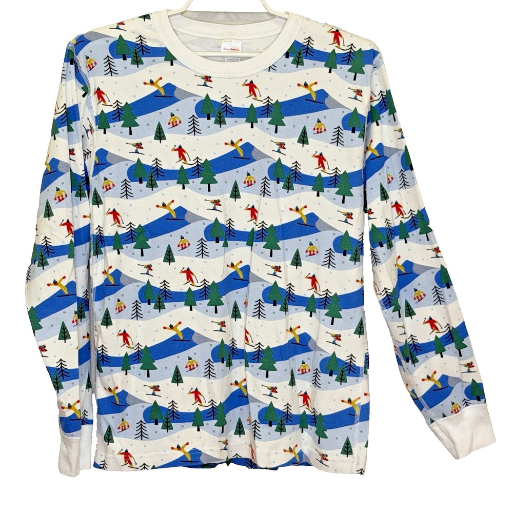 Hanna Andersson Holiday HannaJams Pajama Top T-Shirt Unisex Sz Large Long Sleeve